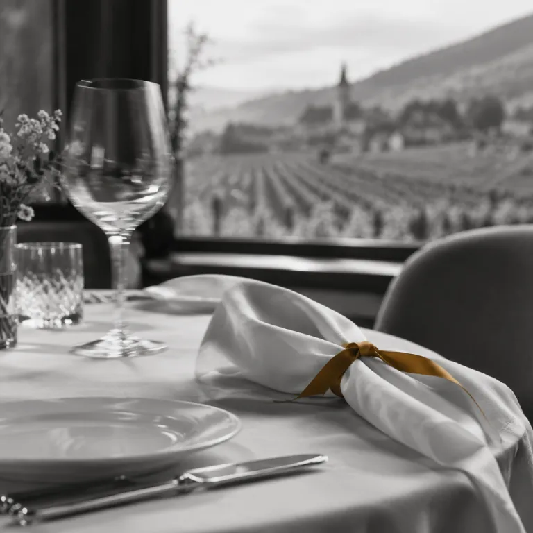 An elegant table at Chambard restaurant in Kaysersberg vignoble