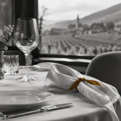 An elegant table at Chambard restaurant in Kaysersberg vignoble